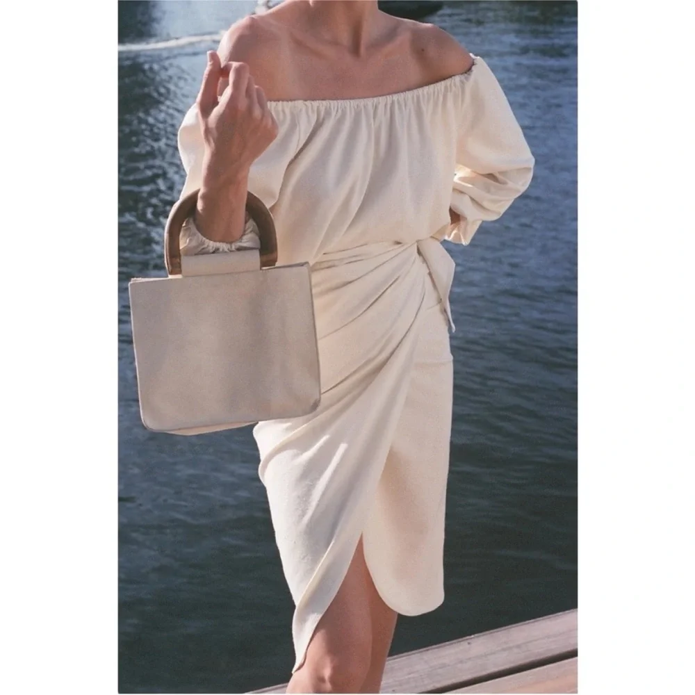 Na Nin raw silk, Tan Maxi Wrap Skirt - Picture 12 of 12